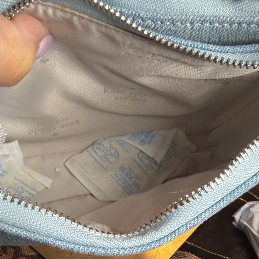 Kate Spade Sparkling Light Blue Clutch - Picture 4 of 6